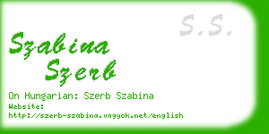 szabina szerb business card